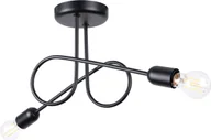Lampy sufitowe - Żyrandol LOOP 2 czarny 2xE27 15W stal 25.5x18x57cm Sollux Lighting - miniaturka - grafika 1