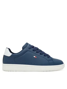 Tommy Hilfiger Sneakersy Low Cut Lace-Up T3X9-34073-1355X S Granatowy - Buty dla chłopców - miniaturka - grafika 1