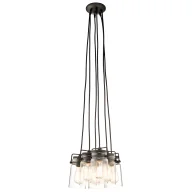 Lampy sufitowe - Lampa wisząca Brinley - kolor brązowy, transparentny - KL/BRINLEY6 - miniaturka - grafika 1