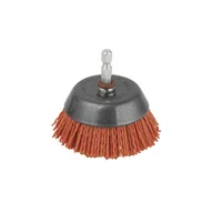 Materiały ścierne - WOLFCRAFT Szczotka czołowa trzpieniowa 65 mm NYLON 1506000 - miniaturka - grafika 1