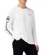 Koszulki męskie - Champion Męski T-shirt American Classics Maxi Logo, biały, S - miniaturka - grafika 1