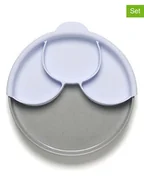 Sztućce dla dzieci - MINIWARE 3-częściowy zestaw w kolorze szaro-fioletowym - Ø 21 cm - miniaturka - grafika 1
