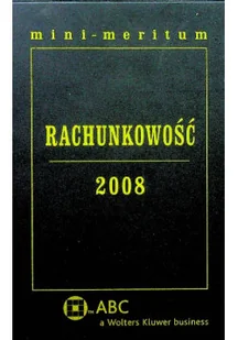 Rachunkowość 2008 - Finanse, księgowość, bankowość - miniaturka - grafika 1