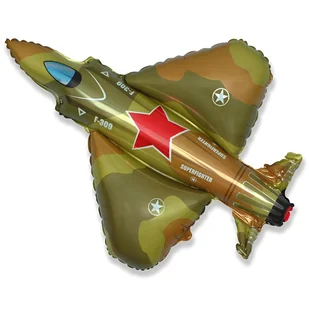 Balon foliowy Samolot Myśliwec Wojskowy Militarny Bojowy moro 94cm - Balony i akcesoria - miniaturka - grafika 1