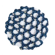 Koszulki jeździeckie - Siatka na włosy HKM Diamond granatowa - miniaturka - grafika 1
