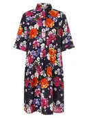 Sukienki - Marie Lund - Damska sukienka lniana, niebieski|wielokolorowy - miniaturka - grafika 1