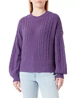 Swetry damskie - ICHI Damski sweter IHPOLITE LS2, 193622/Loganberry, XS - miniaturka - grafika 1