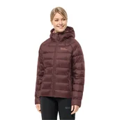 Kurtki damskie - Damska kurtka puchowa Jack Wolfskin NEBELHORN DOWN HOODY W dark maroon - XS - miniaturka - grafika 1