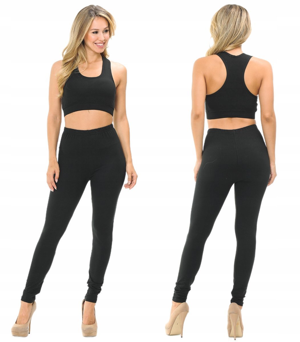 Leginsy Ocieplane Damskie Legginsy Wysoki Stan Bambusowe Wyszczuplające