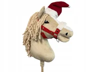 Maskotki i pluszaki - ŚWIĄTECZNY ZESTAW DLA HOBBY HORSE A4: KANTAR + CZAPECZKA MIKOŁAJA - miniaturka - grafika 1