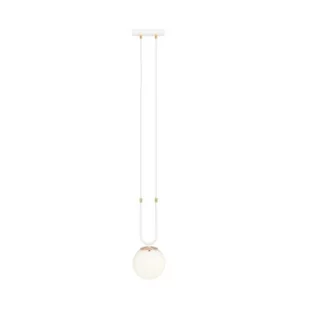 Emibig GLAM 1 WHITE/OPAL 1115/1 lampa wisząca szklane klosze GLAMOUR 1115/1 - Lampy sufitowe - miniaturka - grafika 1