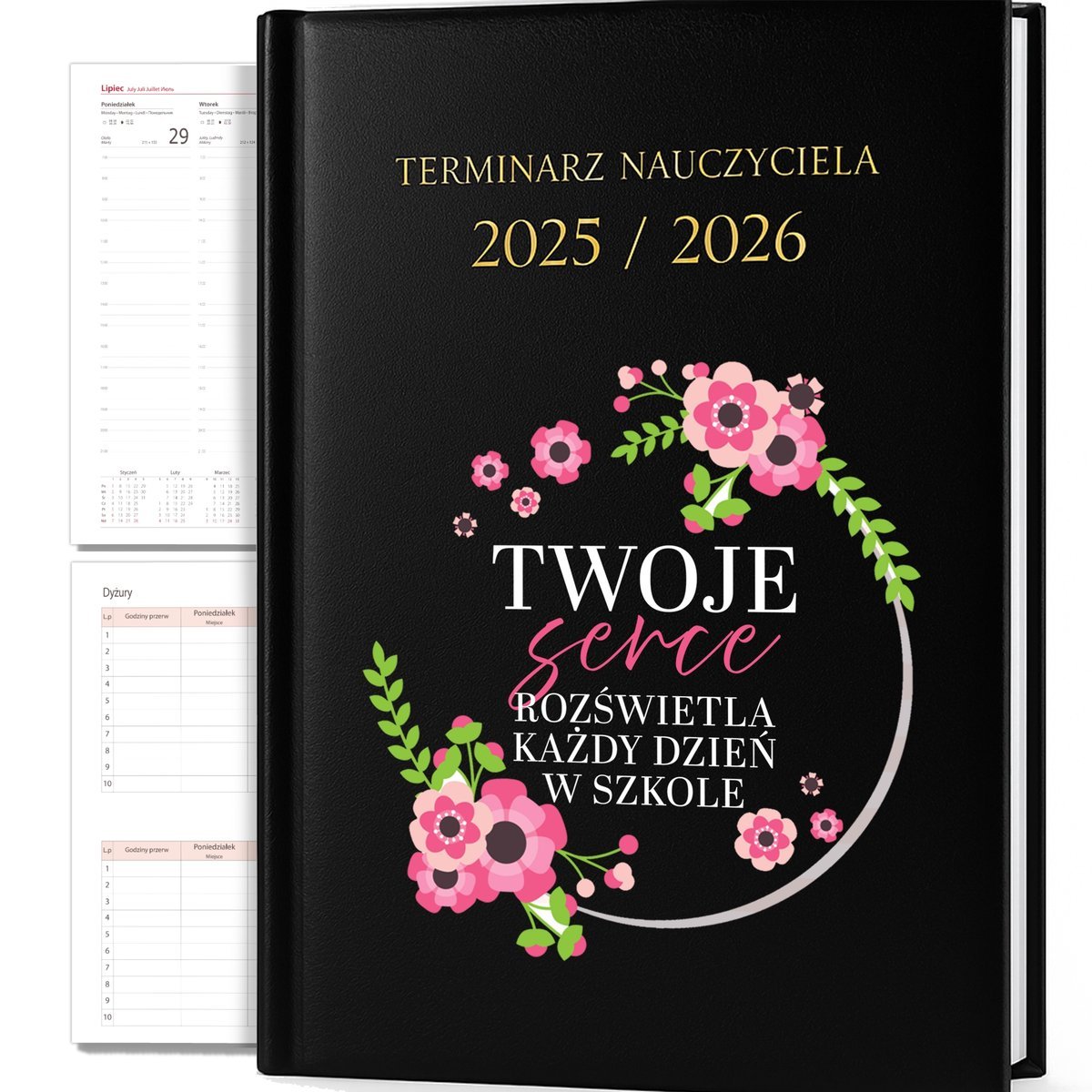 KALENDARZ PLANER A5 2025/2026 TWOJE SERCE ROZŚWIETLA KAŻDY DZIEŃ W SZKOLE