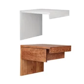 Szafki nocne - EKODOM Szafka nocna L-FORM i L-FORM z szufladą EKODOM Kolor wybarwienia Olcha biała Szuflada w stolikach nocnych Z szufladą - miniaturka - grafika 1