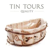 Donice - PÓŁOKRĄGŁA SKRZYNKA Z BRZOZY Z FOLIĄ 34x20x13 cm - miniaturka - grafika 1