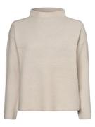 Swetry damskie - Marie Lund - Damski sweter z wełny merino, beżowy - miniaturka - grafika 1