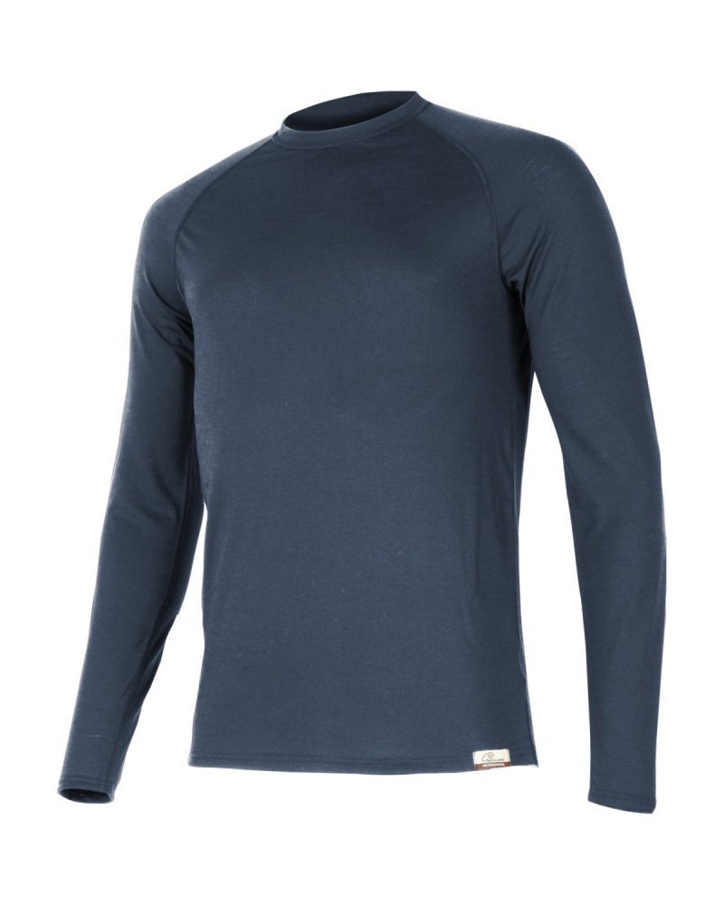 KOSZULKA MĘSKA LASTING ATAR 100% MERINO WOOL HIKING NIEBIESKI (5656) L