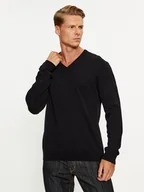 Swetry męskie - United Colors Of Benetton Sweter 1002U4407 Czarny Regular Fit - miniaturka - grafika 1