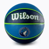 Koszykówka - Piłka do koszykówki Wilson NBA Team Tribute Minnesota Timberwolves blue rozmiar 7 - miniaturka - grafika 1