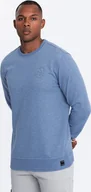 Bluzy męskie - Ombre Melanżowa bluza dresowa męska z wyszywanym logotypem indygo V4 OM-SSNZ-0163 XXL - miniaturka - grafika 1