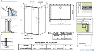 Radaway Premium Pro Kdj kabina 120x90cm lewa szkło przejrzyste 1015120-01-01L/1016090-01-01 - Kabiny prysznicowe Radaway Premium Pro Kdj kabina 120x90cm lewa szkło przejrzyste 1015120-01-01L/1016090-01-01 - Kabiny prysznicowe - miniaturka - grafika 2