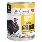 Mokra karma dla psów - WIEJSKA ZAGRODA - Karma monobiałkowa dla szczeniąt indyk puszka 400g - miniaturka - grafika 1