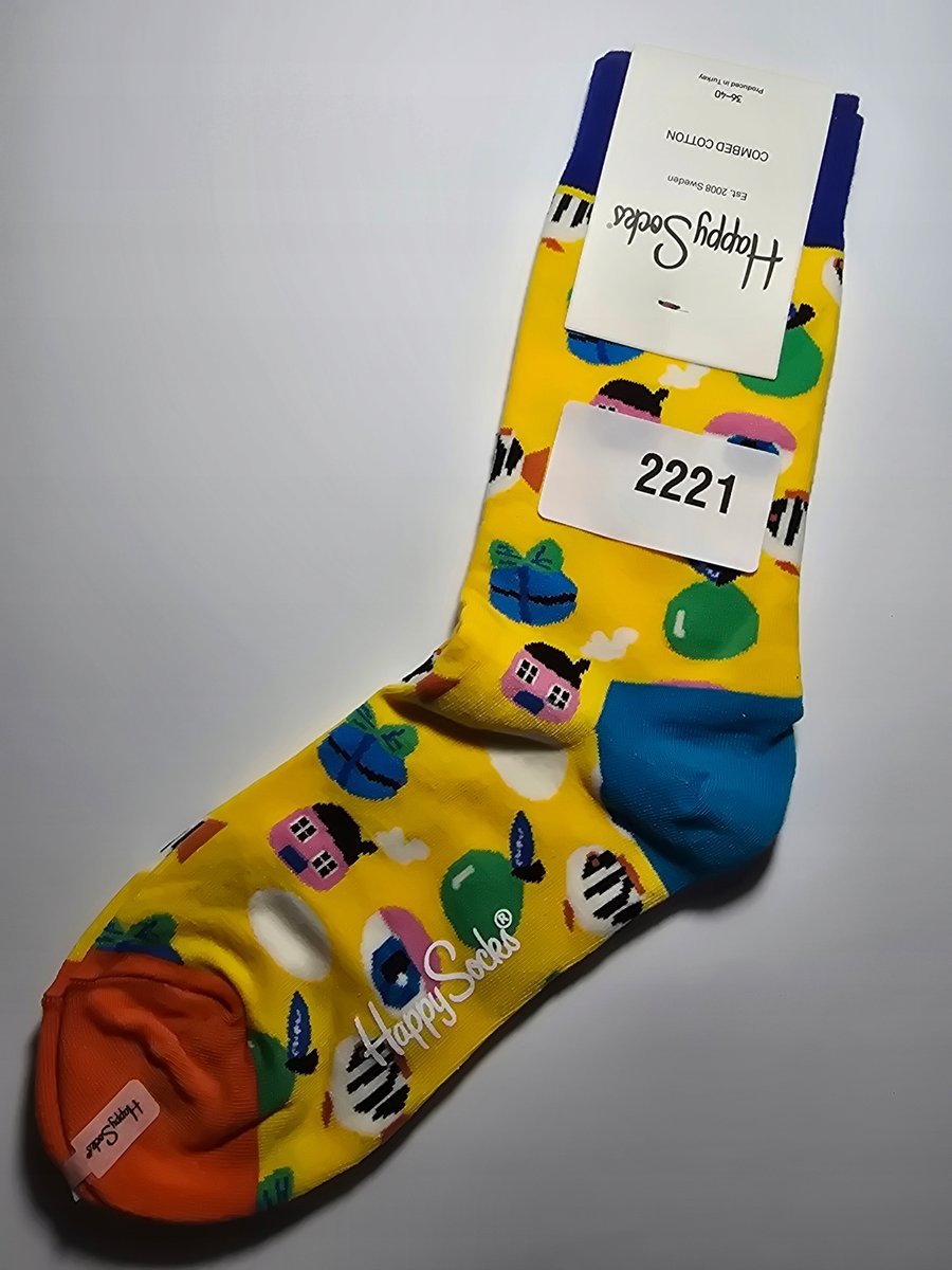 Kolorowe skarpety Happy Socks unisex rozmiar 36-40 (2221)