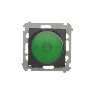 Sygnalizator świetlny LED Kontakt-Simon 54 DSS3.01/49 światło zielone moduł 230V~ czarny - Inne akcesoria elektryczne - miniaturka - grafika 1