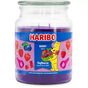 Haribo duża sojowa świeca zapachowa w szkle 18 oz 510 g - Berry Mix - Świece - miniaturka - grafika 1