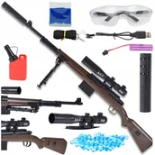 Zabawki militarne - WIELKI KARABIN IMPONUJĄCY DESIGN AUTOMAT 2W1 REALISTYCZNY CELNY ZESTAW - miniaturka - grafika 1