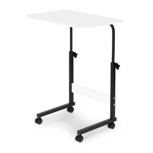 Stolik pod laptopa z kółkami biurko dostawiane do fotela kanapy - białe - Biurka - miniaturka - grafika 4