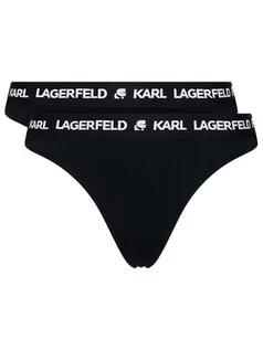 Majtki damskie - KARL LAGERFELD Komplet 2 par stringów Logo Set 211W2126 Czarny - grafika 1