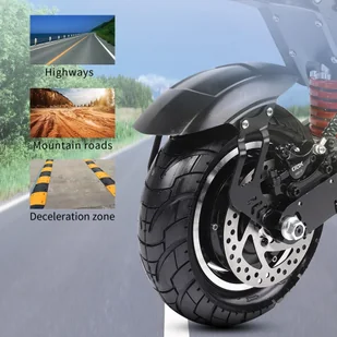 Hulajnoga elektryczna Halo Knight T108 10-calowe opony drogowe, silnik 1000W*2, maks. prędkość 65km/h - Czarny - Hulajnogi elektryczne - miniaturka - grafika 12