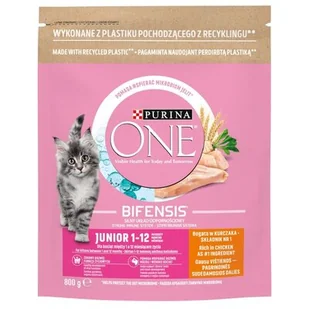 Purina One Bifensis Junior kurczak 0,8 kg - Sucha karma dla kotów - miniaturka - grafika 1