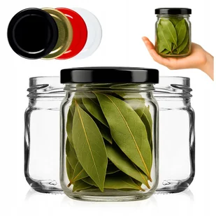 10x SŁOIK SZKLANY 130 ml na DŻEM MIÓD PRZYPRAWY POWIDŁO DŻEMY KONFITURY - Pojemniki kuchenne - miniaturka - grafika 1