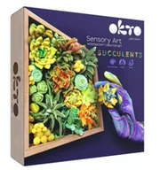 Zabawki kreatywne - Zestaw Wood&Craft Sukulenty - Energia 21x21cm - Okto - miniaturka - grafika 1