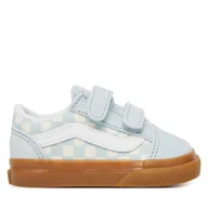 Buty dla dziewczynek - Tenisówki Vans Old Skool V VN000CTGFOA1 Błękitny - miniaturka - grafika 1
