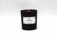 Świece - Czarne Szkło Świeca Naturalna 230 ml - Drewniany Knot - miniaturka - grafika 1