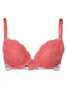 GUESS - Damski biustonosz push-up, różowy|wyrazisty róż - Biustonosze - miniaturka - grafika 1