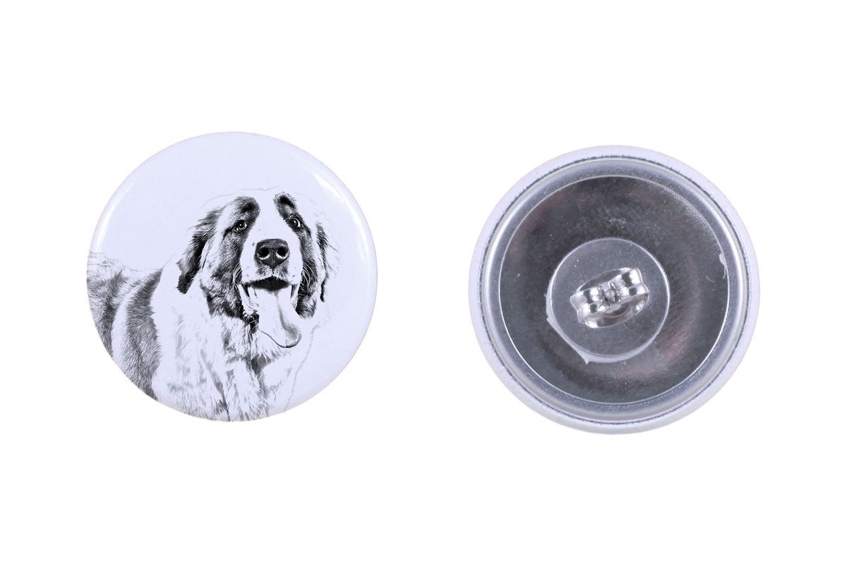 Bernardyn, Pies św. Bernarda - wyjątkowe kolczyki z psem, twój pupil na breloku, marka własna Art-Dog