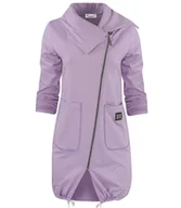 Bluzy damskie - Cienka długa bluza ze skośnym suwakiem i kominem BEATA - miniaturka - grafika 1