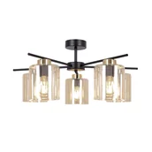 Lampy sufitowe - Stylowa lampa sufitowa z pięcioma kloszami K-5522 z serii AURELIA - miniaturka - grafika 1
