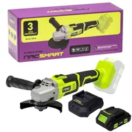 Szlifierki i polerki - NAC Szlifierka kątowa 115/125 mm NS-AG-20V-B z akumulatorem 2 Ah i szybką ładowarką - miniaturka - grafika 1