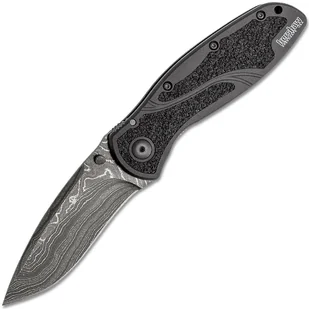 Kershaw BLUR - ALUM BLK/DAM Damascus Aluminum Linerlock K-1670BLKDAM - Noże - miniaturka - grafika 1