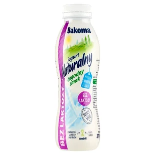 Bakoma Jogurt naturalny bez laktozy 2% tł. - Kefiry, jogurty, maślanki - miniaturka - grafika 1