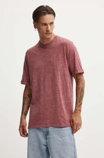 Superdry t-shirt bawełniany męski kolor bordowy melanżowy M1012186A-XL2 - Koszulki męskie - miniaturka - grafika 1