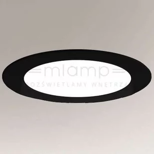 Shilo łazienkowa oprawa sufitowa LED Tottori IL 10W 1000lm 3000K czarna wpuszczana IP44 8058 - Lampy sufitowe - miniaturka - grafika 1