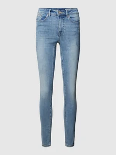 Jeansy o kroju skinny fit z przetarciami model ‘FLASH’ - Spodnie damskie - miniaturka - grafika 1