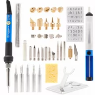 Lutownice - Pirograf / lutownica Techrebal ”Blue Jet” TBJ60W z potencjometrem 60W + zestaw akcesoriów do wypalania drewna oraz do lutowania cyną - miniaturka - grafika 1