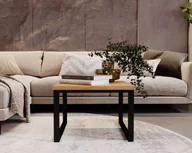 Ławy i stoliki kawowe - Stolik kawowy Arco czarny 60cm x 50cm dąb - miniaturka - grafika 1