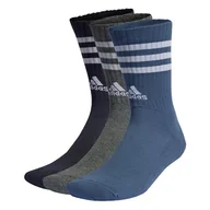Skarpetki damskie - adidas 3-paski Cushioned Crew Socks 3 pary SKARPETY Drużyna Dzieci - miniaturka - grafika 1